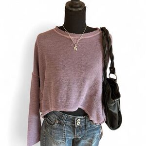 NWT Urban Outfitters “Out From Under” Plum Cropped Sweatshirt, Size XS